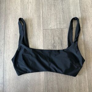 Aerie scoop neck bikini top classic bra black size small swimsuit top